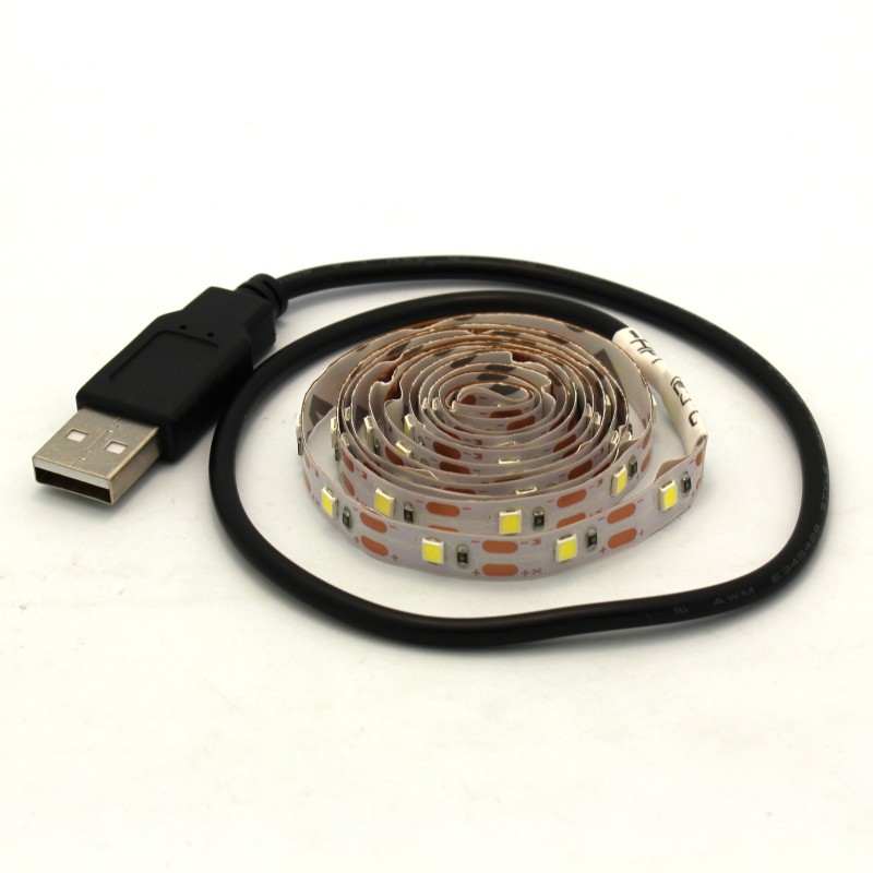 Cool White USB Powered LED Strip - 3.28ft
