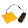 Cuttable Yellow EL Panel + Battery Pack