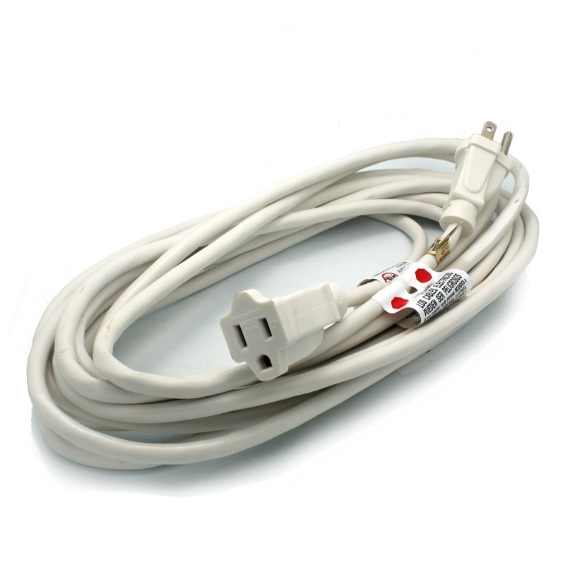 20 foot White Extension Cord