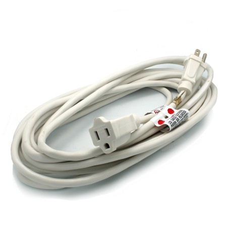 20 foot White Extension Cord