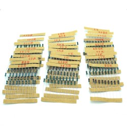 Metal Film Resistor Pack: 300pc 1/4W 1%