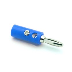 Blue Banana Plug with Set Screw