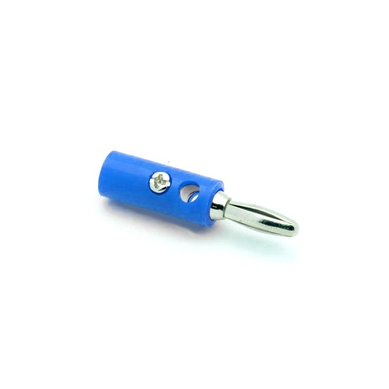 Blue Banana Plug with Set Screw