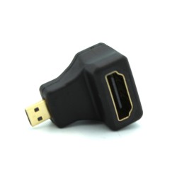 Right Angle Micro HDMI to HDMI Adapter (works for Raspberry Pi 4)