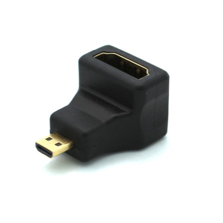 Right Angle Micro HDMI to HDMI Adapter (works for Raspberry Pi 4)