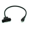 Panel Mount Micro USB Male to Female Cable