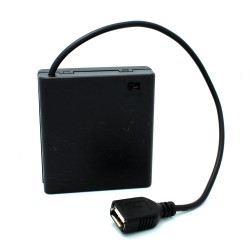 Raspberry Pi Battery Pack: 4 AA Battery Holder with USB Output