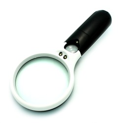 Illuminated Magnifying Glass 3x with 45x Mini Lens