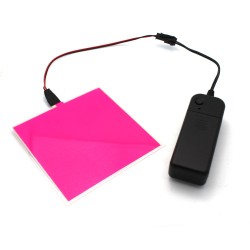 Cuttable Pink EL Panel + Battery Pack
