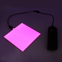 Cuttable Pink EL Panel + Battery Pack