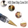 3Pcs High-Speed Steel Step Drill Bit Set