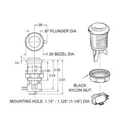 30mm Arcade Button SPDT