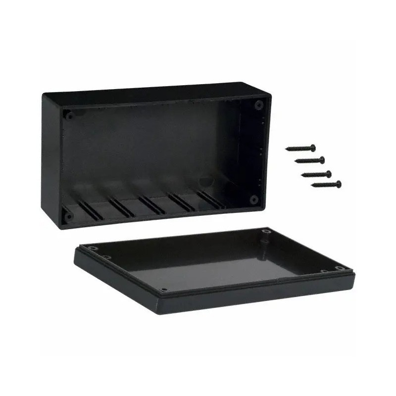 Black ABS Project Box: 5.3" x 2.9" x 1.9"