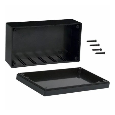 Black ABS Project Box: 5.3" x 2.9" x 1.9"