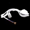White Power Cord with Dimmer Switch AC 250V/110V US Plug