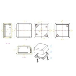 1.4" x 1.4" x 0.79" Project Box / Enclosure