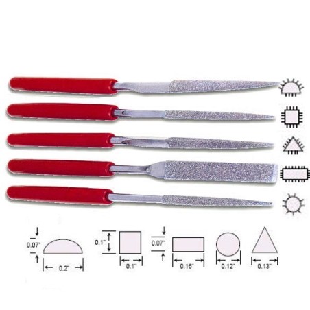 Diamond File Set for Electronics 5pc