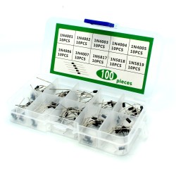 Rectifier Diode Box Set: 1N4001, 1N4002, 1N4003, 1N4004, 1N4005, 1N4006, 1N4007, 1N5817, 1N5818, 1N5819
