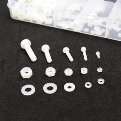 Nuts & Bolts Set (M2, M2.5, M3, M4, M5 Nylon Screws)
