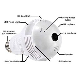 Nanny Cam Light Bulb Hidden Camera with App
