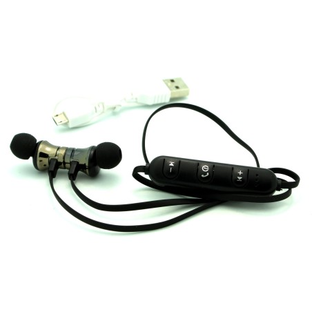 Magnetic Bluetooth In-Ear Headphones with Volume, Pause and Play Buttons