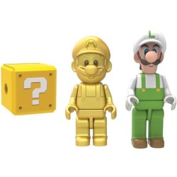 Golden Mario, Fire Luigi & Mystery Figure