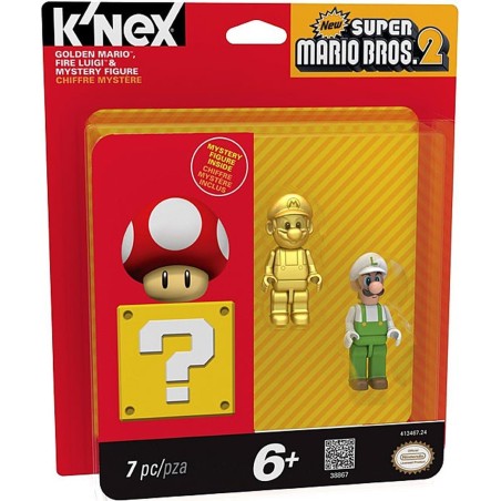 Golden Mario, Fire Luigi & Mystery Figure