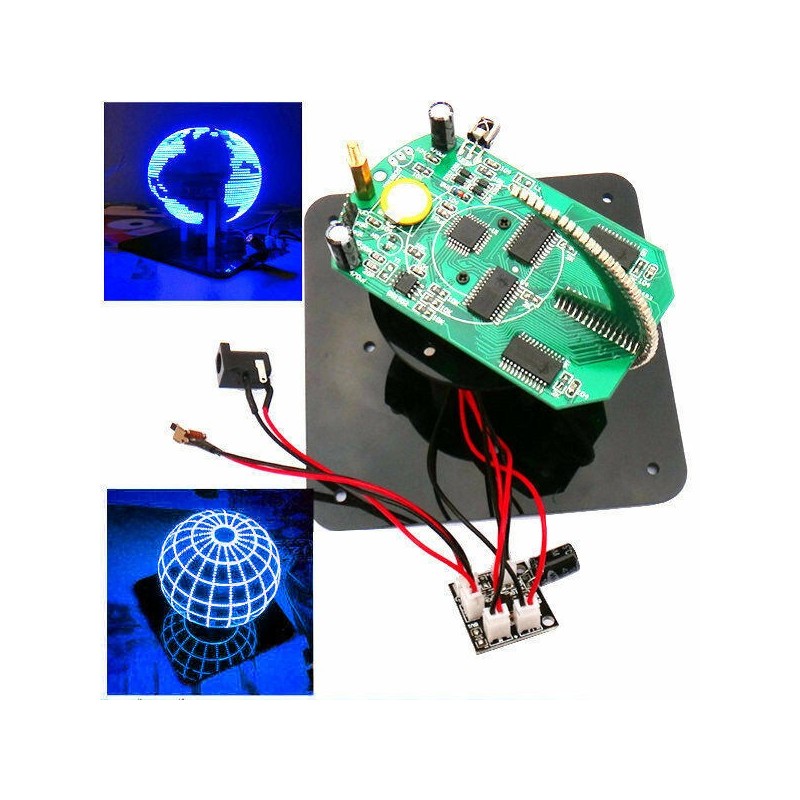 DIY Spherical Rotating LED Kit POV Soldering Training Kit