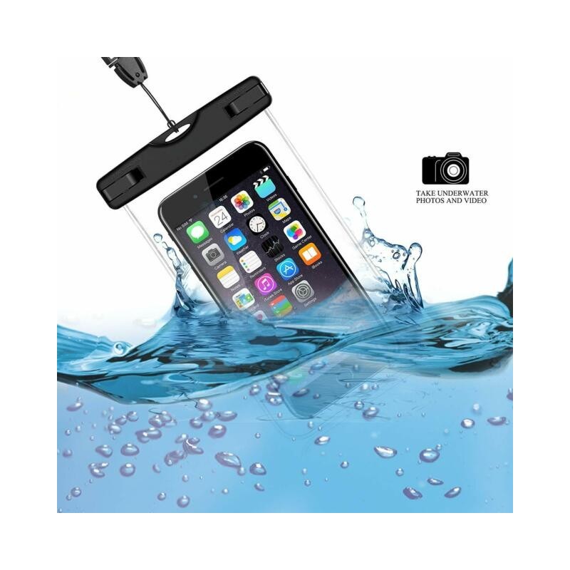 Waterproof Phone Case: Fits phones up to 5 1/2" x 3"