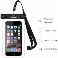 Waterproof Phone Case: Fits phones up to 5 1/2" x 3"