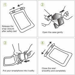 Waterproof Phone Case: Fits phones up to 5 1/2" x 3"