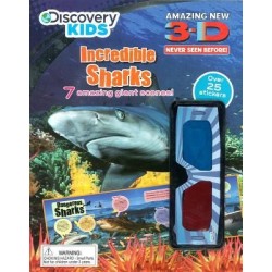 Discovery Kids Incredible Sharks 3D Sticker Fun Activity Book
