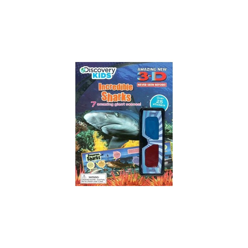 Discovery Kids Incredible Sharks 3D Sticker Fun Activity Book