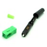 FTTH SC/APC Single-Mode Optical Fiber Cable Quick Connector Adapter for CATV Network Green Black