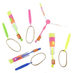 Light Up Slingshot Flying Helicopter Toy