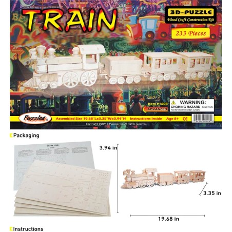 Train Wood 3D Puzzle