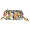 Safety Pin Charm & Bead Bracelet
