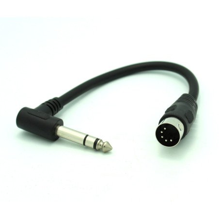 MIDI Plug to 1/4" Adapter Cable: 5-pin DIN to Stereo