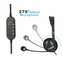 Usb Headset W/ Microphone Noise Cancelling Computer Headphone For PC USB