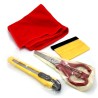 Vinyl Application Tool Set Including Felt Squeegee, Utility Knife, Microfiber Towel and Scissors