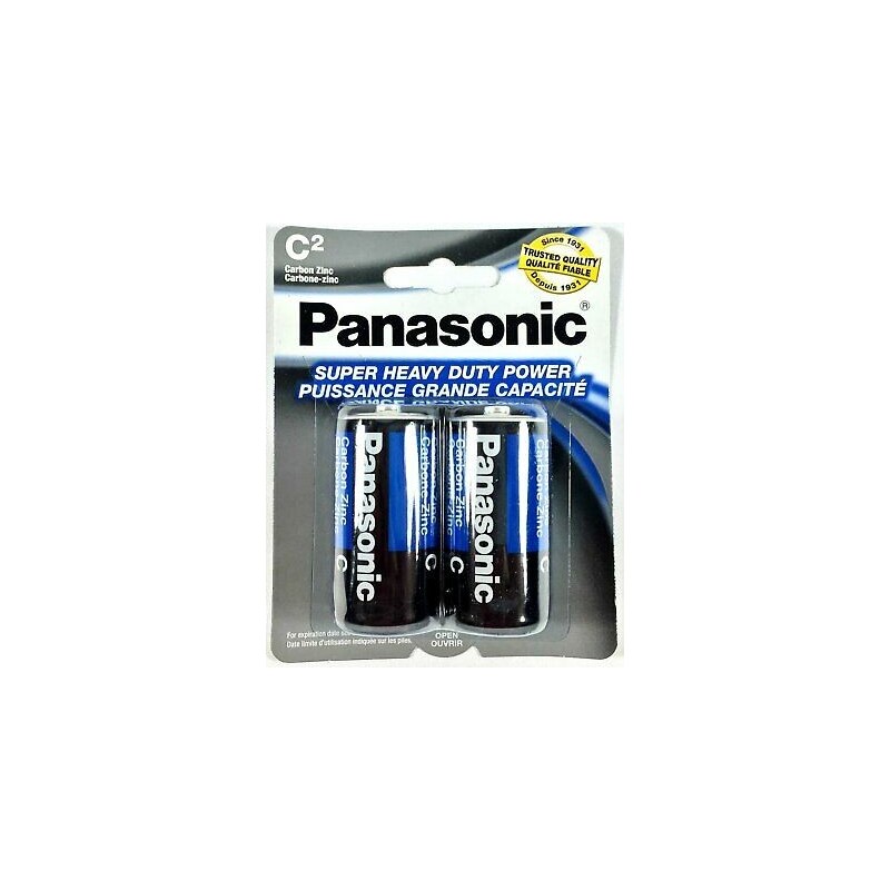 Panasonic 2 Pack C Batteries