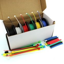 Stranded Silicone Hook Up Wire Box Set: 6 Color 18.3m / 60 ft Pack