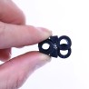 Black Tactical Outdoor Hiking Boots Shoelace Tightening Non-Slip Shoe Lace Buckle Clip Camp Stopper Survive Cord