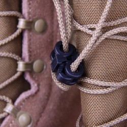 Black Tactical Outdoor Hiking Boots Shoelace Tightening Non-Slip Shoe Lace Buckle Clip Camp Stopper Survive Cord