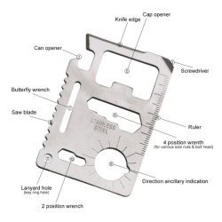 Stainless Steel Multi Tool Card 11 in 1