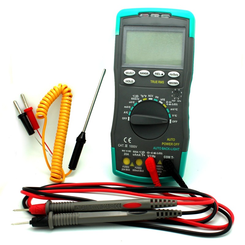 Digital Multimeter Auto Ranging Temp Capacitance & Frequency