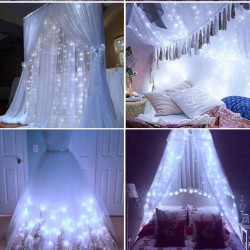 Cool White LED Net Lights / Fairy Lights / Christmas Lights 6.6 x 6.6 feet for Bushes