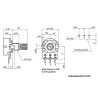 B100K Linear 100K Ohm Taper Potentiometer 20mm Shaft