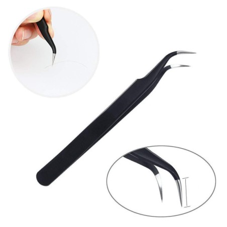 Bent Nose Tweezers Anti Static 45 degrees for Electronics Repair