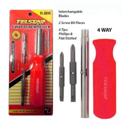 6 in 1 Multi Bit Screwdriver Flathead, Phillips, Nut Driver